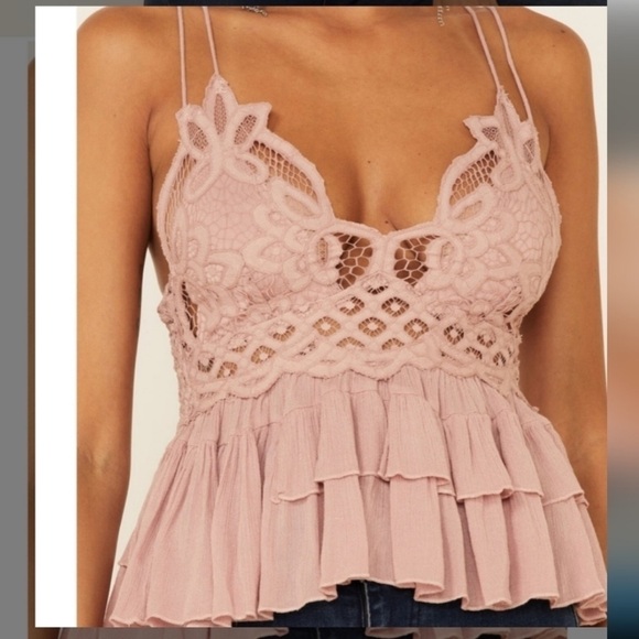 NWT FREE PEOPLE Adella Cami in Mauve, size Small, Bohemian Style Top Blouse - Picture 1 of 5